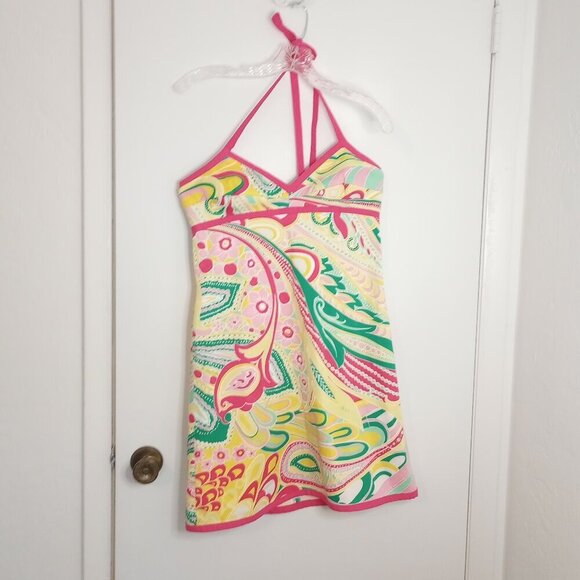 Tibi Mod Paisley Halter Cotton Sundress - Picture 1 of 12